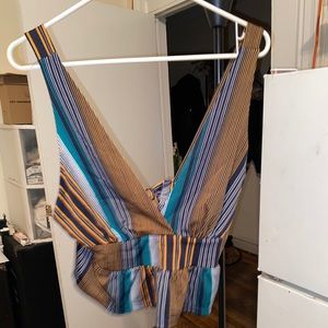 Tie back braless top